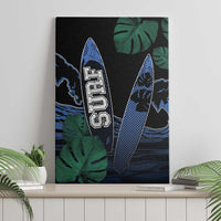 Surfing Canvas Wall Art Retro Waves Dot Halftone