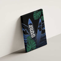 Surfing Canvas Wall Art Retro Waves Dot Halftone