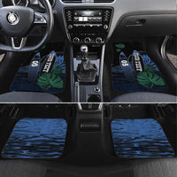 Custom Surfing Car Mats Retro Waves Dot Halftone
