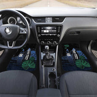 Custom Surfing Car Mats Retro Waves Dot Halftone