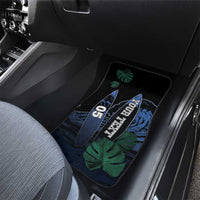 Custom Surfing Car Mats Retro Waves Dot Halftone