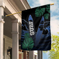 Surfing Garden Flag Retro Waves Dot Halftone