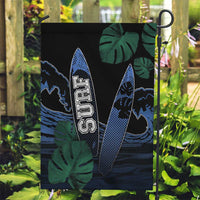 Surfing Garden Flag Retro Waves Dot Halftone