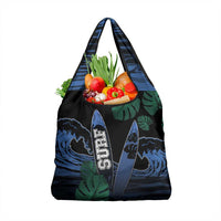 Surfing Grocery Bag Retro Waves Dot Halftone