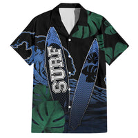 Custom Surfing Hawaiian Shirt Retro Waves Dot Halftone
