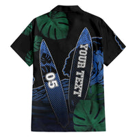 Custom Surfing Hawaiian Shirt Retro Waves Dot Halftone