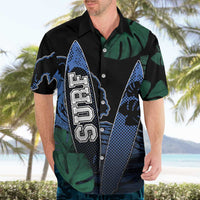 Custom Surfing Hawaiian Shirt Retro Waves Dot Halftone