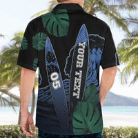 Custom Surfing Hawaiian Shirt Retro Waves Dot Halftone