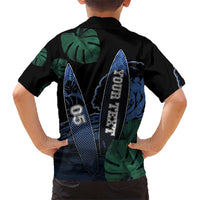 Custom Surfing Hawaiian Shirt Retro Waves Dot Halftone