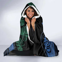 Surfing Hooded Blanket Retro Waves Dot Halftone