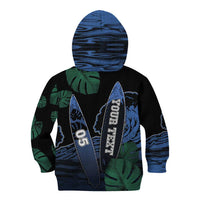 Custom Surfing Kid Hoodie Retro Waves Dot Halftone