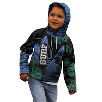 Custom Surfing Kid Hoodie Retro Waves Dot Halftone
