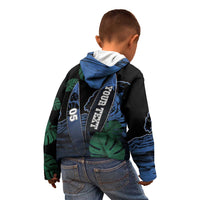 Custom Surfing Kid Hoodie Retro Waves Dot Halftone
