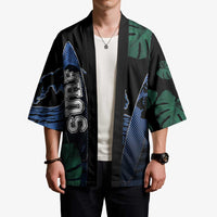 Custom Surfing Kimono Retro Waves Dot Halftone