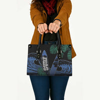 Surfing Leather Bag Retro Waves Dot Halftone