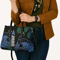 Surfing Leather Bag Retro Waves Dot Halftone