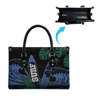 Surfing Leather Bag Retro Waves Dot Halftone