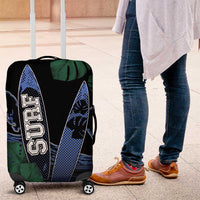 Surfing Luggage Cover Retro Waves Dot Halftone