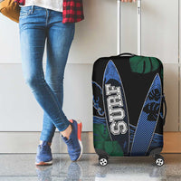 Surfing Luggage Cover Retro Waves Dot Halftone
