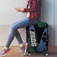 Surfing Luggage Cover Retro Waves Dot Halftone