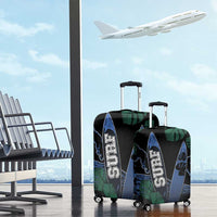 Surfing Luggage Cover Retro Waves Dot Halftone