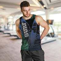 Custom Surfing Men Tank Top Retro Waves Dot Halftone