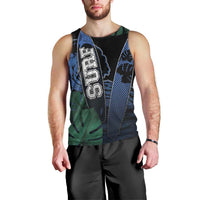 Custom Surfing Men Tank Top Retro Waves Dot Halftone