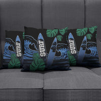 Surfing Pillow Cover Retro Waves Dot Halftone