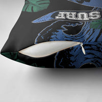 Surfing Pillow Cover Retro Waves Dot Halftone