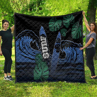 Surfing Quilt Retro Waves Dot Halftone