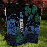 Surfing Quilt Retro Waves Dot Halftone