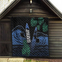 Surfing Quilt Retro Waves Dot Halftone