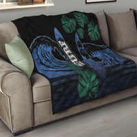 Surfing Quilt Retro Waves Dot Halftone