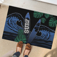 Surfing Rubber Doormat Retro Waves Dot Halftone
