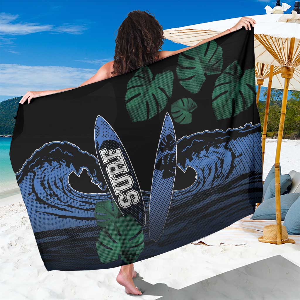 Surfing Sarong Retro Waves Dot Halftone