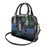 Surfing Shoulder Handbag Retro Waves Dot Halftone