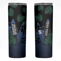 Custom Surfing Skinny Tumbler Retro Waves Dot Halftone
