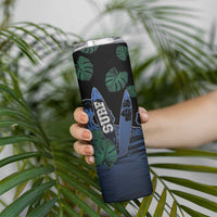 Custom Surfing Skinny Tumbler Retro Waves Dot Halftone