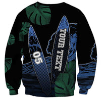 Custom Surfing Sweatshirt Retro Waves Dot Halftone