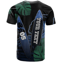 Custom Surfing T Shirt Retro Waves Dot Halftone
