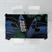 Surfing Tablecloth Retro Waves Dot Halftone