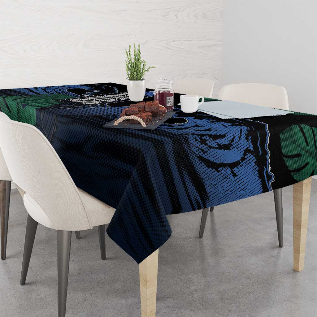 Surfing Tablecloth Retro Waves Dot Halftone