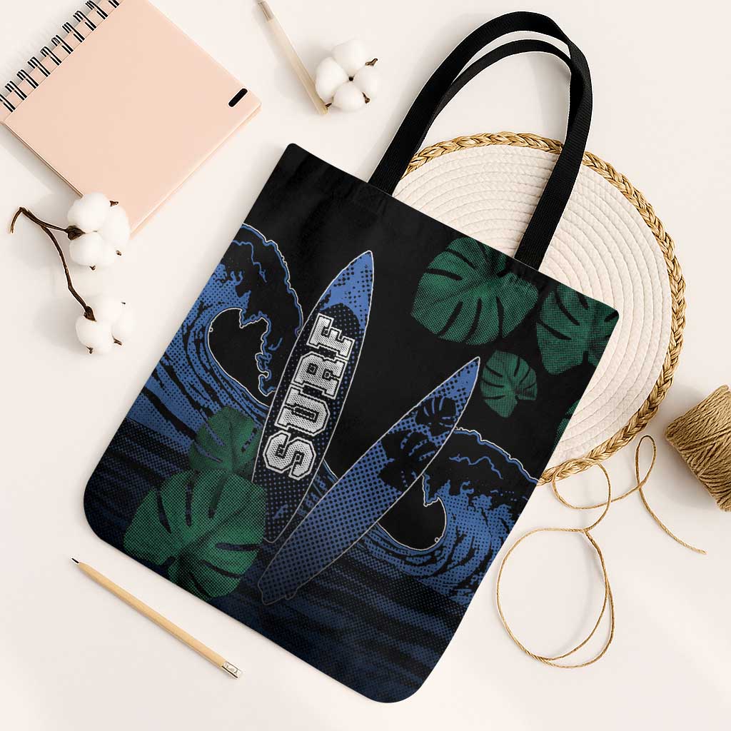 Surfing Tote Bag Retro Waves Dot Halftone