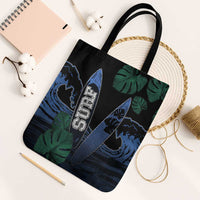Surfing Tote Bag Retro Waves Dot Halftone