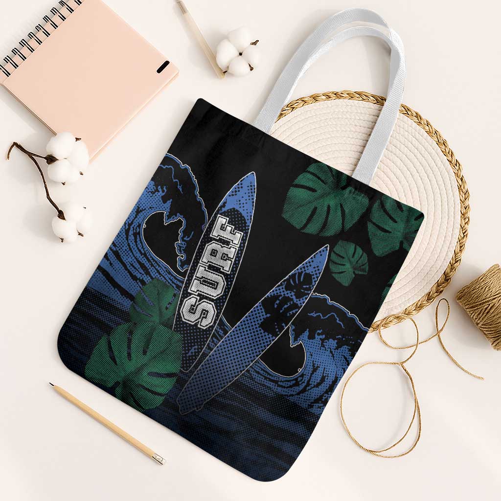 Surfing Tote Bag Retro Waves Dot Halftone