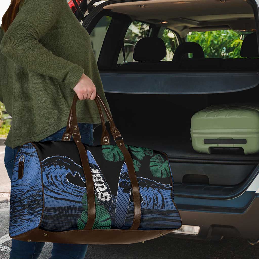 Surfing Travel Bag Retro Waves Dot Halftone