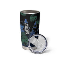 Custom Surfing Tumbler Cup Retro Waves Dot Halftone