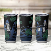Custom Surfing Tumbler Cup Retro Waves Dot Halftone