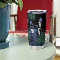 Custom Surfing Tumbler Cup Retro Waves Dot Halftone