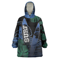 Custom Surfing Wearable Blanket Hoodie Retro Waves Dot Halftone